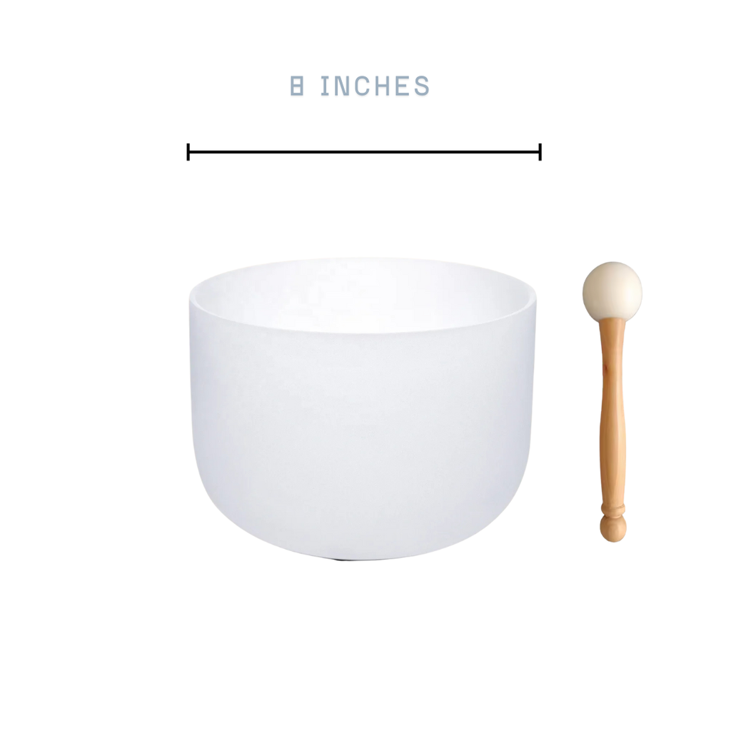 8 inch Crystal Single Singing Bowl Classic