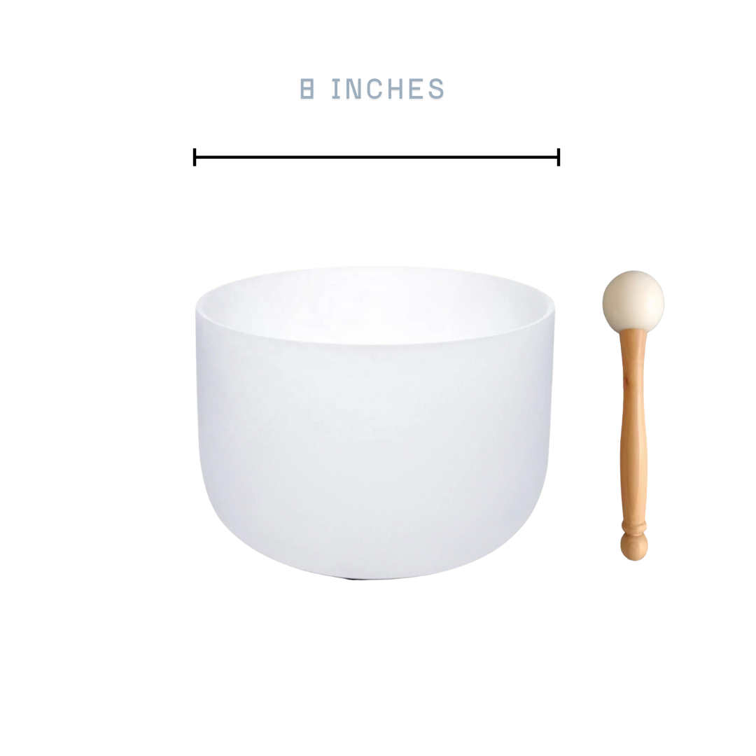 8 inch Crystal Single Singing Bowl Classic