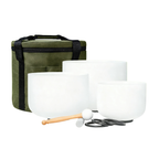 Set of 3 Crystal Singing Bowl Classic with Case