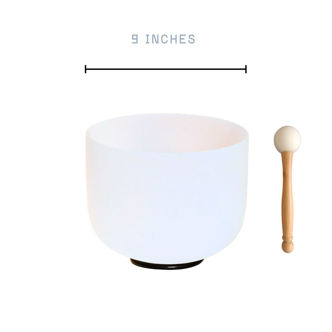 9 inch Crystal Single Singing Bowl Classic