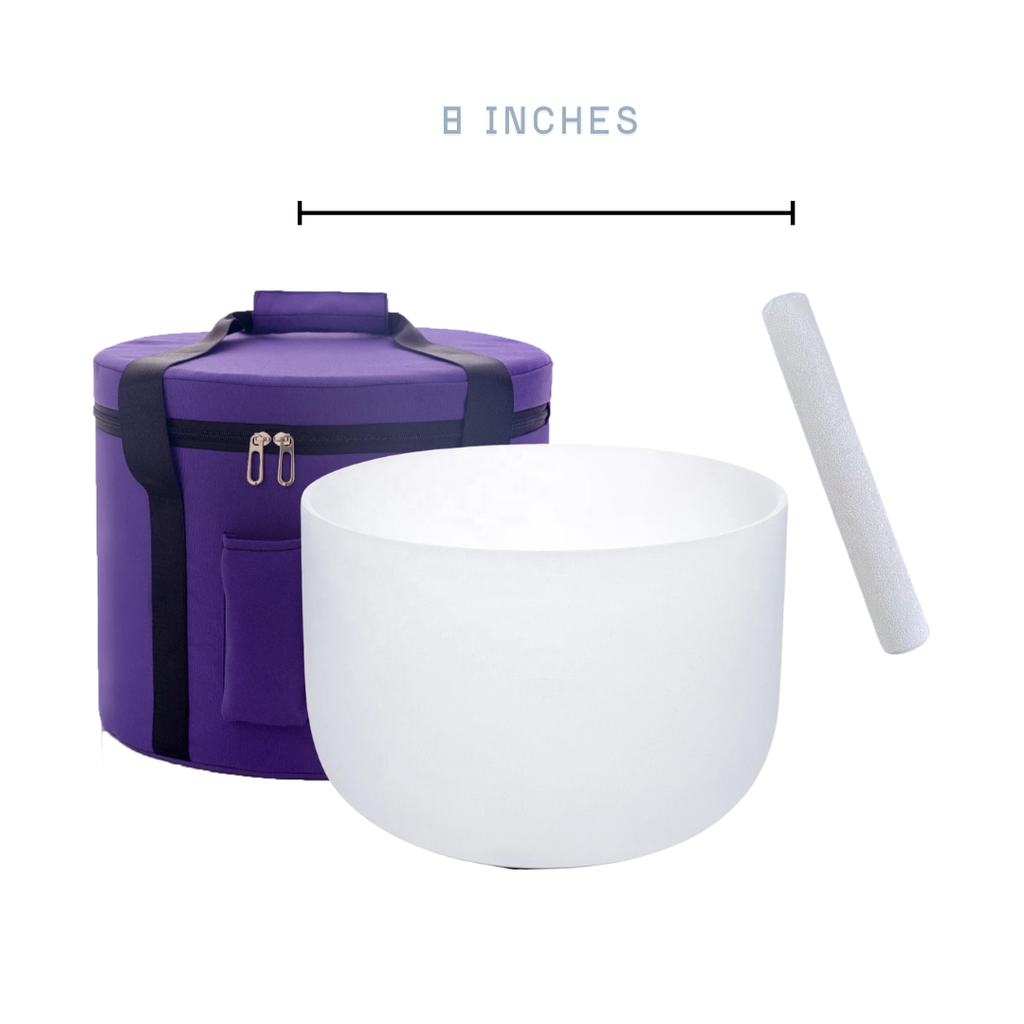 8 inch Crystal Single Singing Bowl Classic with Case