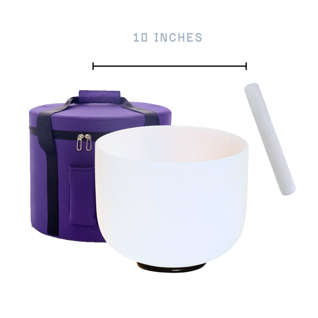 10 inch Crystal Single Singing Bowl Classic with Case
