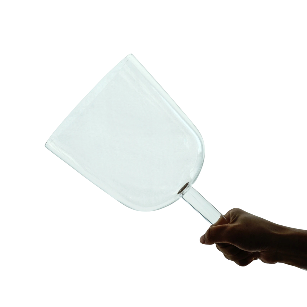 6 inch Handle Crystal Singing Bowl Clear with Case