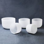 Set of 5 Crystal Singing Bowls Classic