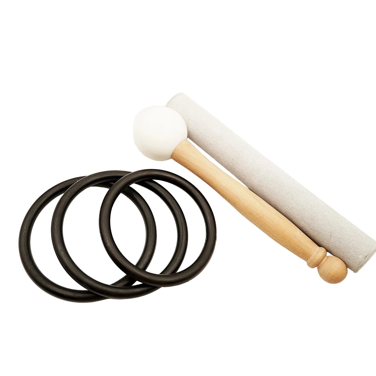 Set of 3 Crystal Singing Bowl Black