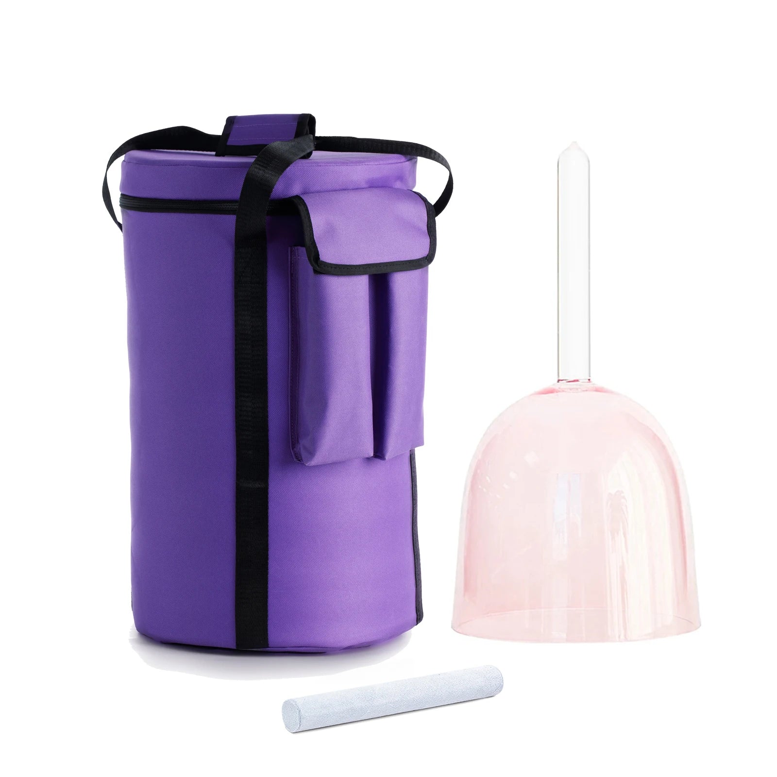 6 inch Handle Crystal Singing Bowl Quartz Collection with Case