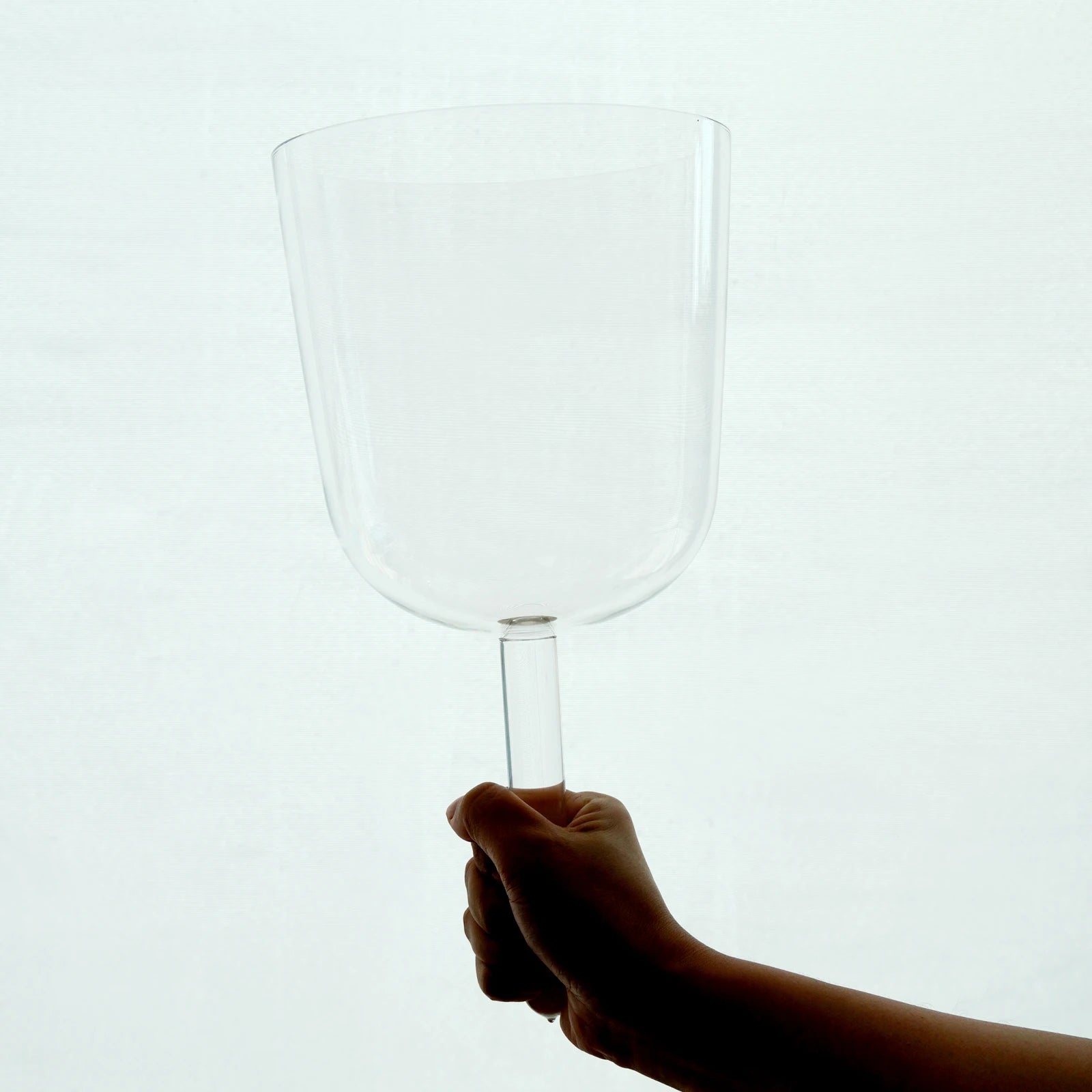 6 inch Handle Crystal Singing Bowl Clear with Case