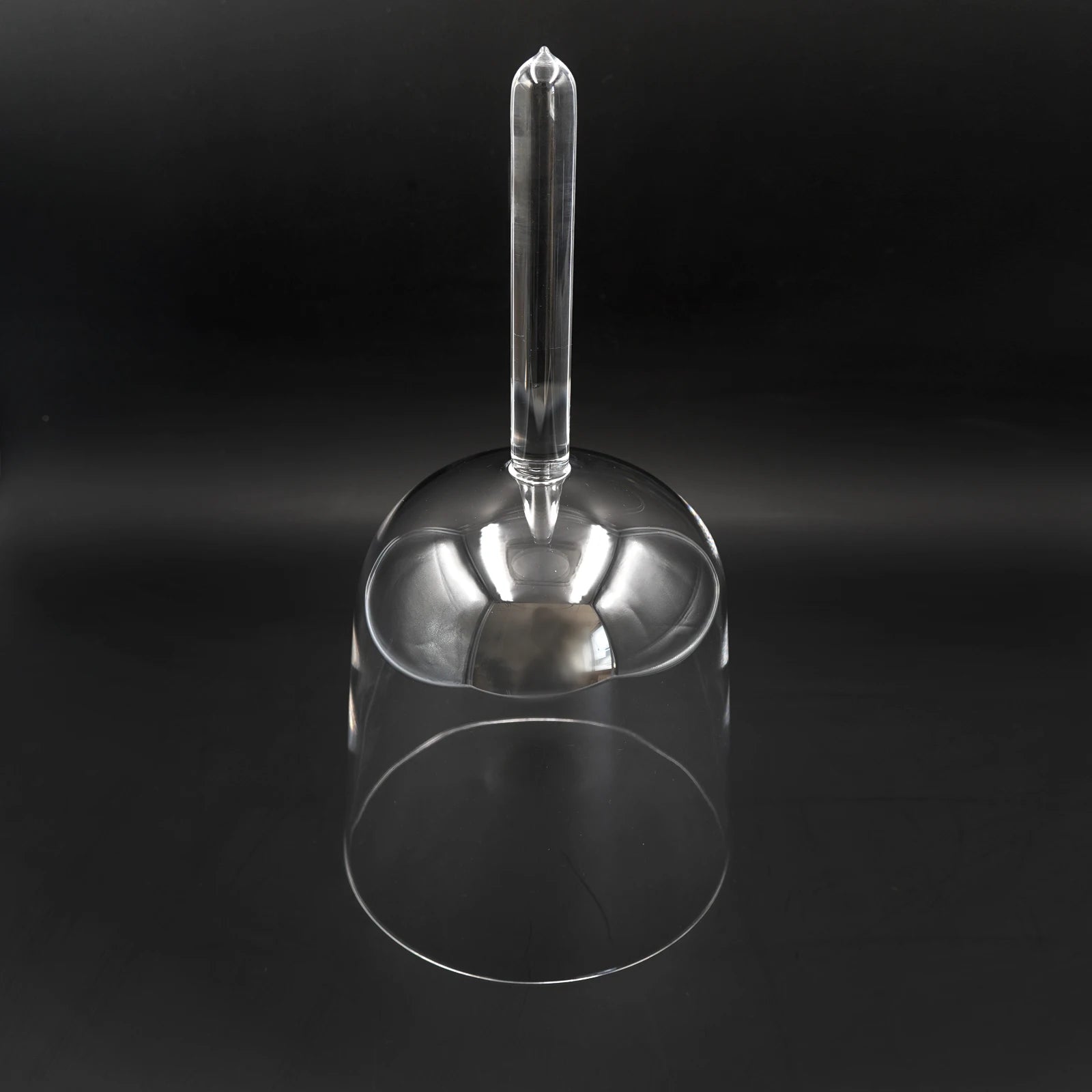 6 inch Handle Crystal Singing Bowl Clear with Case