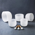 Set of 5 Crystal Singing Bowls Classic
